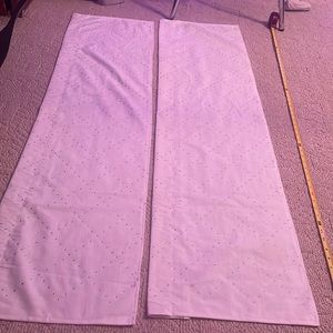 white blingy Valence curtains TWO CURTAINS!